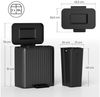 HOMCOM Mülltrennsystem Mülleimer Küche 2x20 Liter mit Soft-Close-Deckel, Offenhaltefunktion, für Küche, Schlafzimmer, Schwarz Bild 3