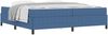 vidaXL Bettrahmen mit Matratze Blau 200 x 200 cm Stoff 3399143 Bild 2