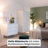 KHG Kommode 3 Schubladen Scandi, Sideboard aus Holzwerkstoff weiß foliert für Wohnzimmer und Esszimmer, 80 x 86 x 40 cm (B/H/T) Bild 3
