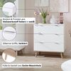 KHG Kommode 3 Schubladen Scandi, Sideboard aus Holzwerkstoff weiß foliert für Wohnzimmer und Esszimmer, 80 x 86 x 40 cm (B/H/T) Bild 5