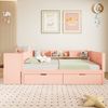 Jugendbett mit Schubladen, Lattenrost und Schreibtisch, 90x200 cm, Einzelbett, Holzbett Bild 2