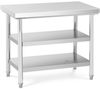 Royal Catering Arbeitstisch 100 x 60 cm Edelstahltisch 500 kg Edelstahl Zerlegetisch 3 Ebenen, verschiedene Größen Bild 4