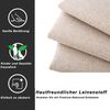 Polsterbett 180x200 cm mit Stauraum und verstellbarem Kopfteil – 2-in-1 Bett aus Leinenstoff in Beige Bild 4
