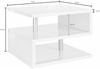 Dmora Couchtisch Chanthu, Wohnzimmer-Couchtisch, niedriges Aufbewahrungselement, Couchtisch, 55x55x41 cm, Schiefer Bild 3