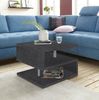 Dmora Couchtisch Chanthu, Wohnzimmer-Couchtisch, niedriges Aufbewahrungselement, Couchtisch, 55x55x41 cm, Schiefer Bild 2