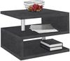 Dmora Couchtisch Chanthu, Wohnzimmer-Couchtisch, niedriges Aufbewahrungselement, Couchtisch, 55x55x41 cm, Schiefer Bild 4