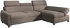 AX LIVING Klein Sofa mit Schlaffunktion Olettio Mini 260 cm Braun R Bild 2