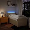 vidaXL Boxspringbett mit Matratze Creme 80x200 cm Stoff 3289588 Bild 5