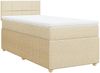 vidaXL Boxspringbett mit Matratze Creme 80x200 cm Stoff 3289588 Bild 3