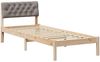 vidaXL Bettgestell Braun und Taupe 80 x 200 cm Massivholz Kiefer 878642 Bild 2
