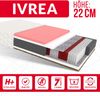 Matratze 120x200 Multipocket Taschenfederkern IVREA 7 Zonen H3 H5 22 cm Kokos Visco Polyurethanschaum Jersey Bild 2