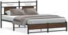 vidaXL Bettgestell ohne Matratze Braun Eiche 150x200 cm Holzwerkstoff 4107018 Bild 2