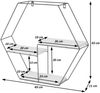 Wandregal HWC-K76, Hängeregal Schweberegal Regal, 3 Regalböden Metall Massiv-Holz Industrial 43x49x11cm ~ dunkelgrau Bild 3