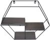 Wandregal HWC-K76, Hängeregal Schweberegal Regal, 3 Regalböden Metall Massiv-Holz Industrial 43x49x11cm ~ dunkelgrau Bild 5