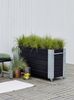 Plus Blumenkasten Cubic mit Räder Druckimprägniert RAL 9005 Schwarz Bild 2