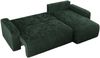 Ecksofa L-form, mit Schlaffunktion und Bettkasten - ARGOS, Grün, Cord Bild 4