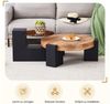 i@home Beistelltisch runder Tisch, Couchtisch (2-St, 1 Set, 2 Tisch), mit Glasplatte,zerlegbares Design für eine flexiblere Raumnutzung Bild 2