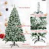 Künstlicher Schneebedeckter Weihnachtsbaum mit Metallständer und PVC Nadeln 180 cm Bild 5