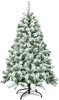 Künstlicher Schneebedeckter Weihnachtsbaum mit Metallständer und PVC Nadeln 180 cm Bild 1