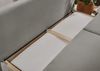 Dauer-Schlafsofa Federkern Couch mit Topper und Bettkasten in Feincord Hellgrau Bild 4