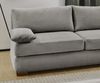Dauer-Schlafsofa Federkern Couch mit Topper und Bettkasten in Feincord Hellgrau Bild 5
