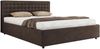 Polsterbett mit Holzlattenrost Doppelbett PAVO CLASSIC, hohe Kopfteil, Bettkasten mit Gasdruckfeder - 200 x 200 cm - Braun Velvet Bild 5