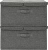 vidaXL Aufbewahrungsboxen 2 Stk. Stoff 50x30x25 cm Anthrazit 332913 Bild 3