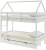 Vente-unique - CHORI Bett Holz, Platte Weiß - B 96 cm x H 200 cm x L 196 cm Bild 2