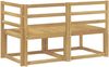 vidaXL Outdoor Mittel- und Ecksofa 2 Stück Weiß Massivholz Akazie 901472 Bild 5