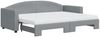 vidaXL Tagesbett Ausziehbar mit Matratze Hellgrau 80x200 cm Stoff 3197201 Bild 2