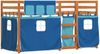 vidaXL Etagenbett mit Vorhängen Blau 90x190 cm Massivholz Kiefer 3283950 Bild 2