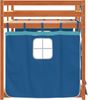 vidaXL Etagenbett mit Vorhängen Blau 90x190 cm Massivholz Kiefer 3283950 Bild 5
