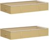 vidaXL Aufbewahrungsbox mit transparentem Oberfenster 2 pcs Creme 42024716 Bild 2