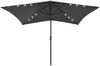 Sonnenschirm, Terrassenschirm mit LEDs und Stahl-Mast Anthrazit 2x3 m Bild 2