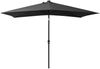 Sonnenschirm, Terrassenschirm mit LEDs und Stahl-Mast Anthrazit 2x3 m Bild 3