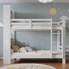 Etagenbett aus Massivholz und MDF mit Regalen, 217x98x173 cm, Weiß, ohne Matratze Bild 4