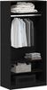vidaXL Kleiderschrank mit Regal Schwarz Eichen-Optik 100 x 50 x 200 cm 3329297 Bild 3