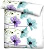 Traumhaft schlafen - Castell - Markenbettwäsche Mikrofaser Seersucker Bettwäsche 0260982 BLUME, viola, 1x 135x200 cm + 1x 80x80 cm Bild 2