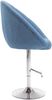 CLP Barhocker London V2 Stoff drehbar und höhenverstellbar,blau chrom Bild 3