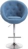 CLP Barhocker London V2 Stoff drehbar und höhenverstellbar,blau chrom Bild 2