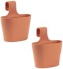 Engelland Blumenkasten Blumentopf zum Hängen (Vorteils-Set, 2 St, Fassungsvermögen je Topf 2,8 Liter), UV-Beständig, Frostbeständig, Wasserauffangschalen Bild 2