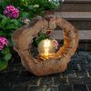 LED Solarleuchte, Baumscheibe, Holzoptik, L 30,5 cm Bild 2