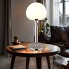 Tischleuchte, Pilz Design, Glas, opal, H 40 cm Bild 3