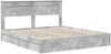 vidaXL Aufbewahrungsbett Beton Grau 200 x 200 cm Holzwerkstoff 3409890 Bild 4