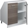 Küchenschrank für Dachschrägen R-Line Edelgrau 80 cm mit 2 Türen, Schrankkorpus 60 cm Tiefe Vicco Bild 3