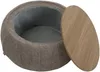 Vente-unique - SORIELI Couchtisch Holz, PlatteStoff Schokoladenbraun - B 85 cm x H 37 cm x L 85 cm Bild 3