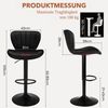 TLGREEN Barhocker 2er-set Barstühle,Küchenstuhl mit 360-Grad-Drehfunktion, (Sitzhöhe62cm - 83 cm,Bis 168kg), fur Hausbar,Heimküche,Restaurants und Cafés Bild 3