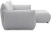DOMO. collection Ecksofa 800 022, kleines Modulsofa in L-Form mit Taschenfederkern und attraktiver Biese-Naht, Sofa, Polsterecke, Eckcouch 194 x 168 x 79 cm (BxTxH), hellgrau Bild 3