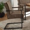 Lomadox Freischwinger AMSTERDAM-119, Esszimmerstuhl Esszimmer Stuhl taupe Gestell schwarz matt 51,5x92x70cm Bild 4