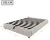 Hydraulisches Polsterbett 140x200 cm mit LED-Licht & Stauraum, Bett ohne Kopfteil, Samtstoff, Beige Design Bild 5